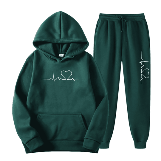 EB | Damen Kapuzenpullover Trainingsanzug Satz mit Druck