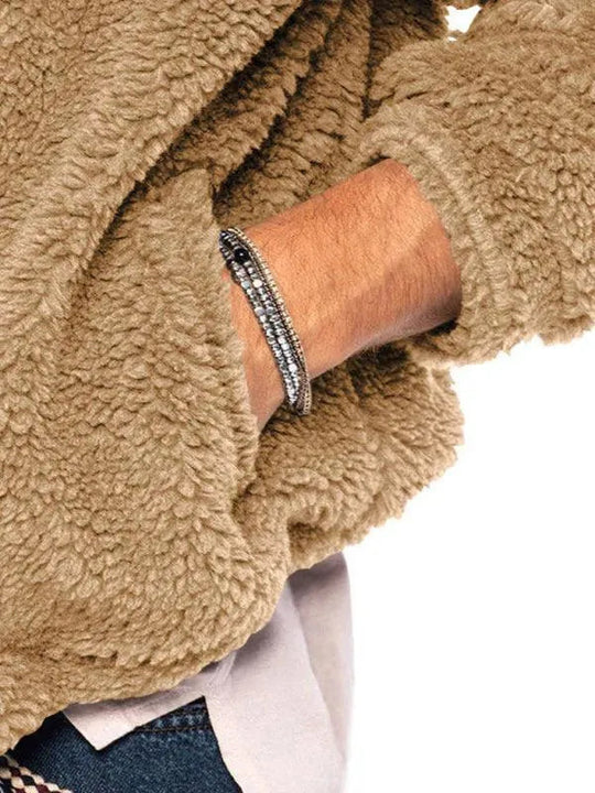 EB | Kapuzenfleece Männer Winterjacke