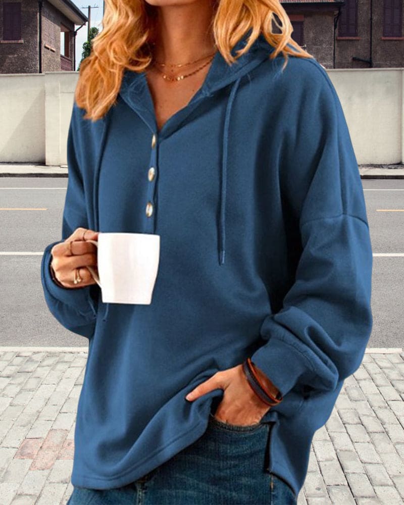 EB | Hoodie mit Knopfverschluss