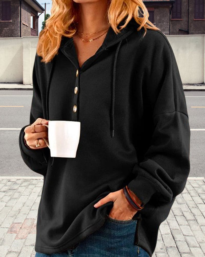 EB | Hoodie mit Knopfverschluss