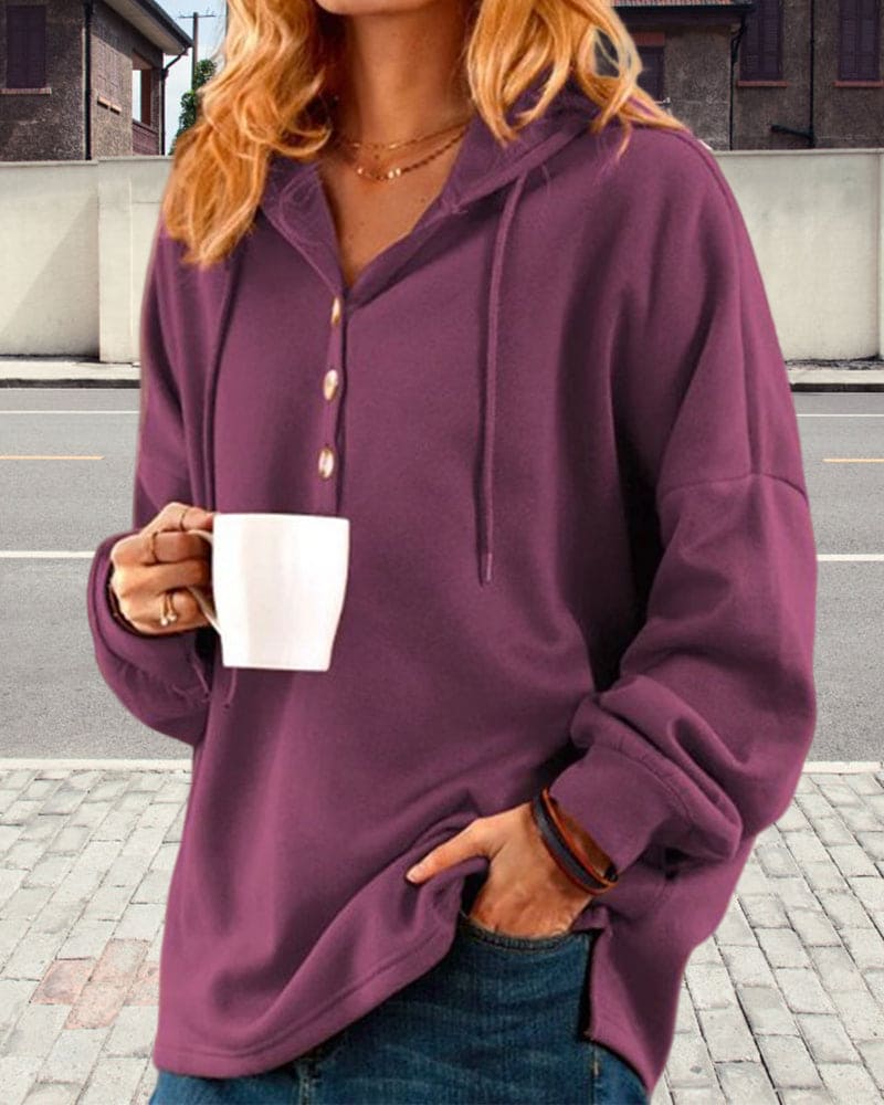 EB | Hoodie mit Knopfverschluss