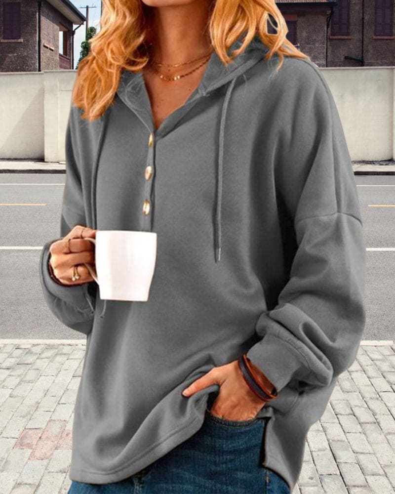 EB | Hoodie mit Knopfverschluss