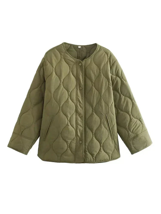 EB | Steppjacke - Leicht Isoliert - Locke Passform - Knopfverschluss Freizeitkleidung