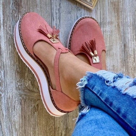 Quasten Loafer Sandalen EB