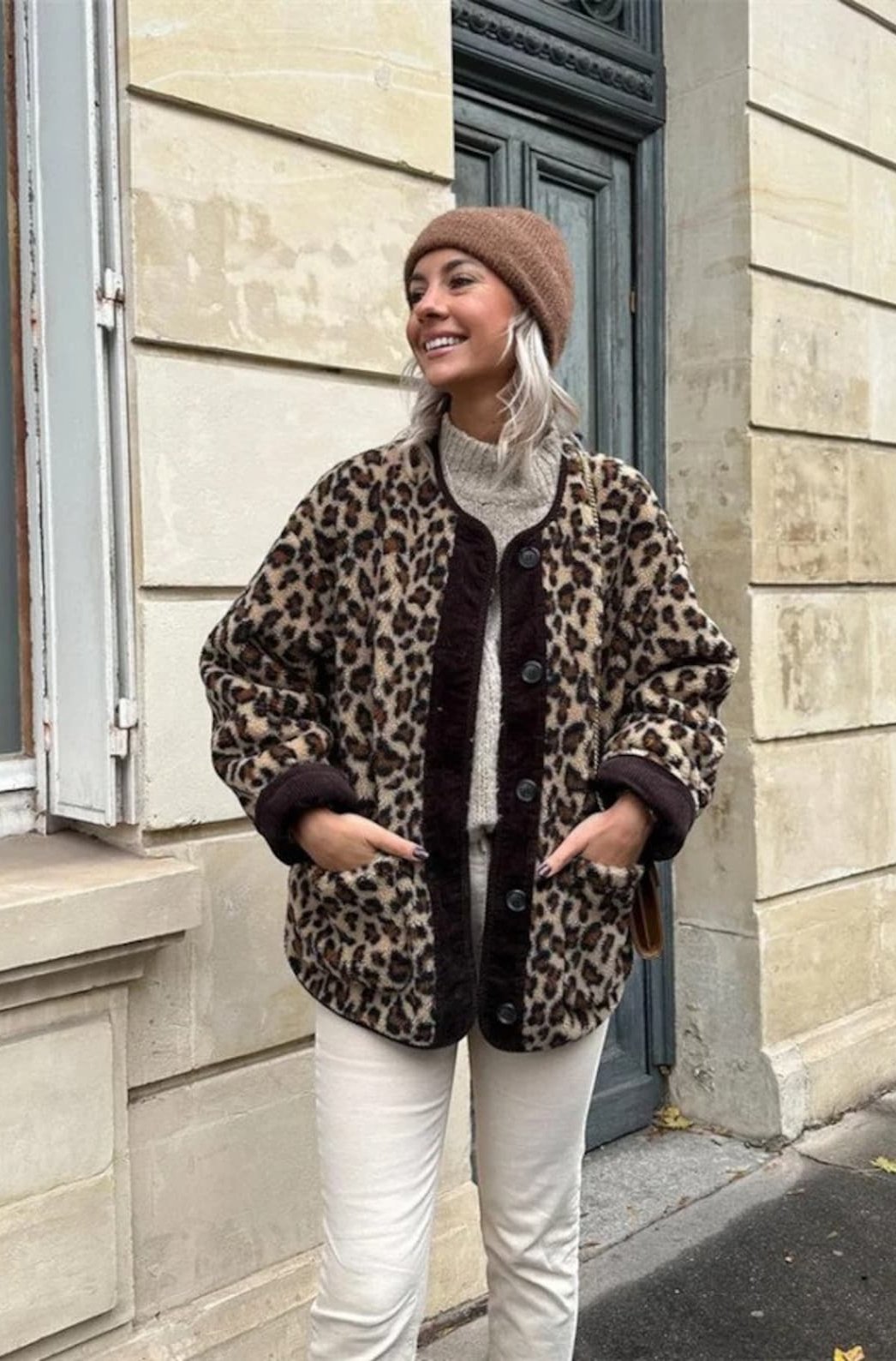EB | Lässiger Cardigan Tierdruck Bequem und Stilvoll