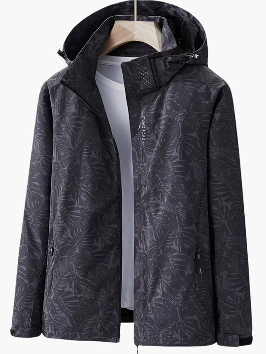 EB | Kapuzenjacke mit Blättermuster für Damen - Herbst