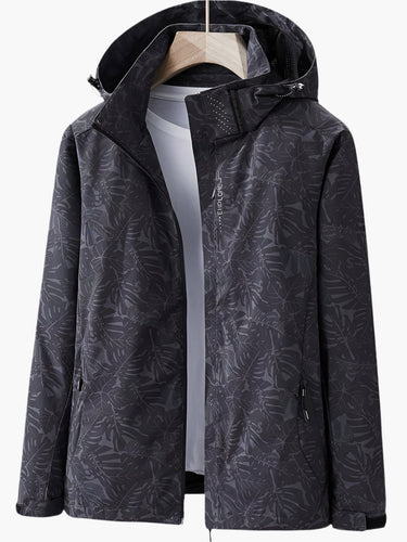 EB | Kapuzenjacke mit Blättermuster für Damen - Herbst