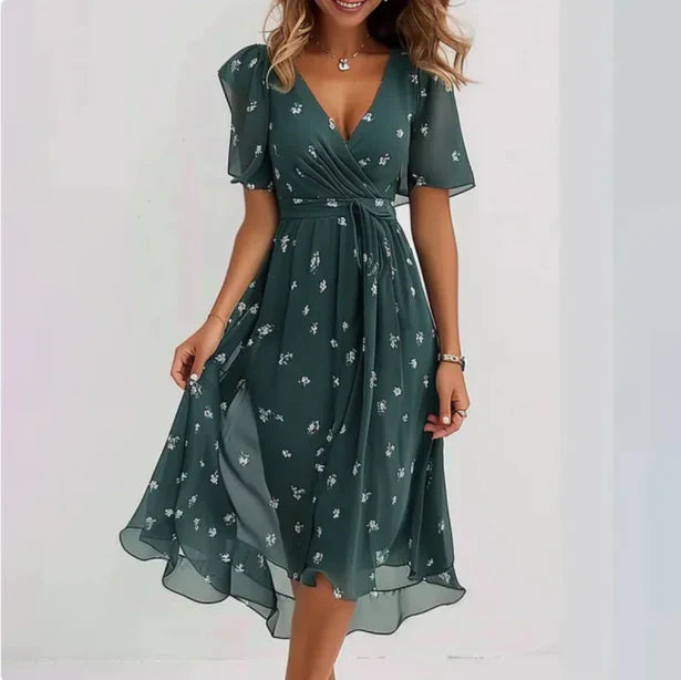 EB | Luftiges Chiffonkleid mit Blumenmuster
