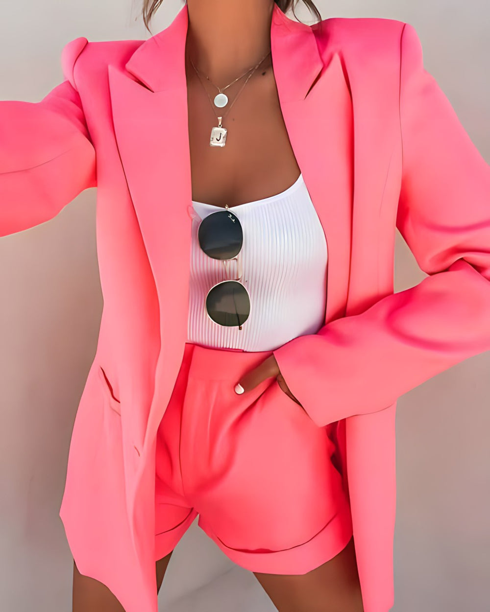 EB | Elegantes Streetwear-Set - Blazer+Shorts