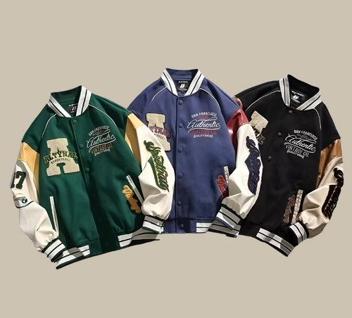 EB | Trendy Übergroße Weinlese Baseballjacke für Herren