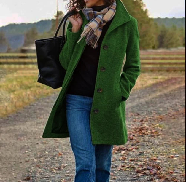 EB | Langer Trenchcoat Für Damen Im Winter Warm