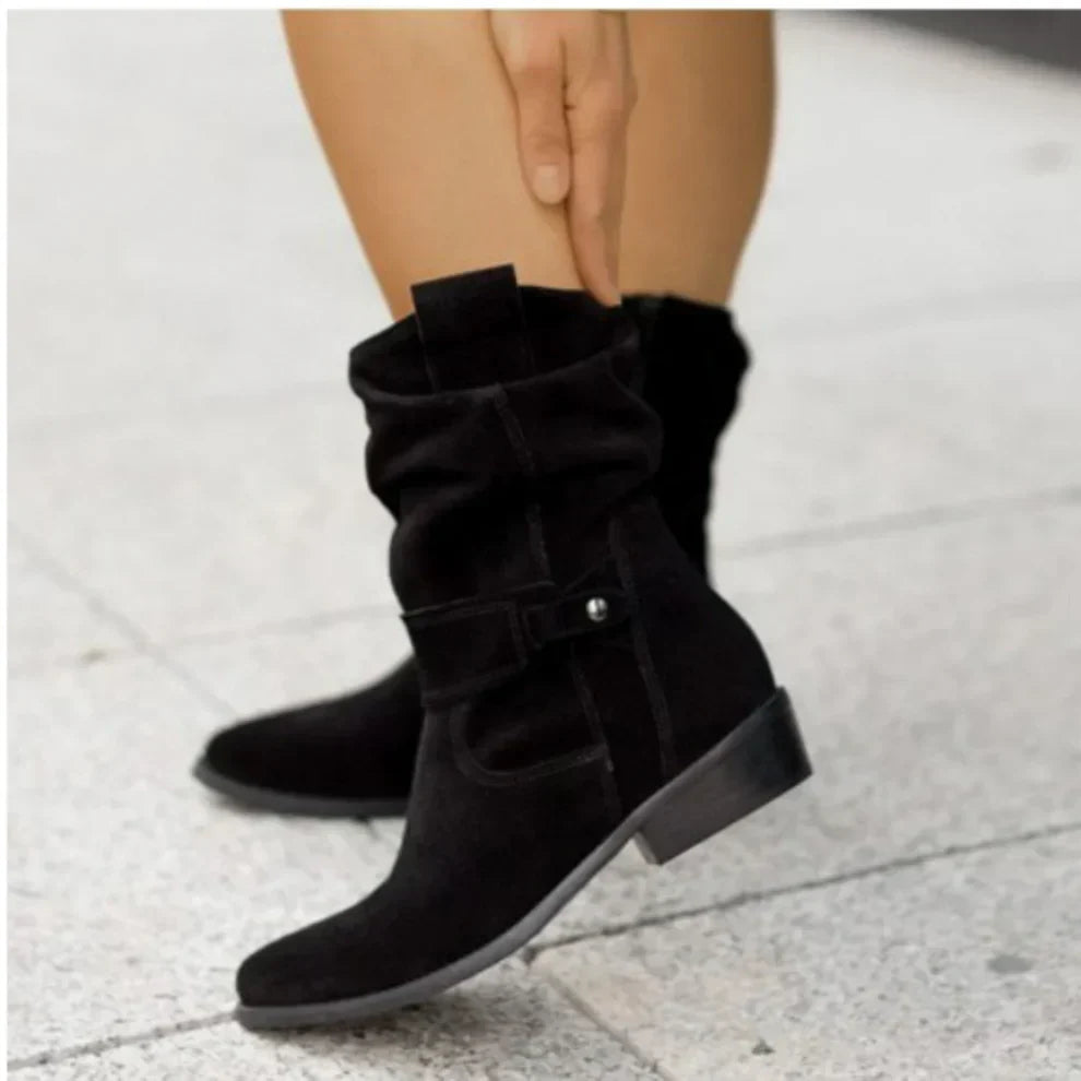 WildlederAnkleBoots Für Damen Mit Riemen Damen EB