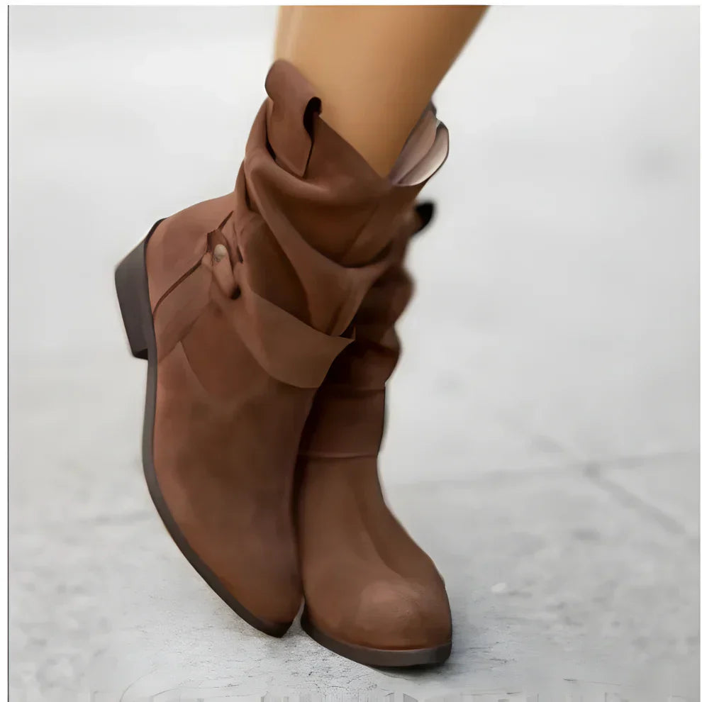 WildlederAnkleBoots Für Damen Mit Riemen Damen EB