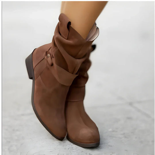 WildlederAnkleBoots Für Damen Mit Riemen Damen EB