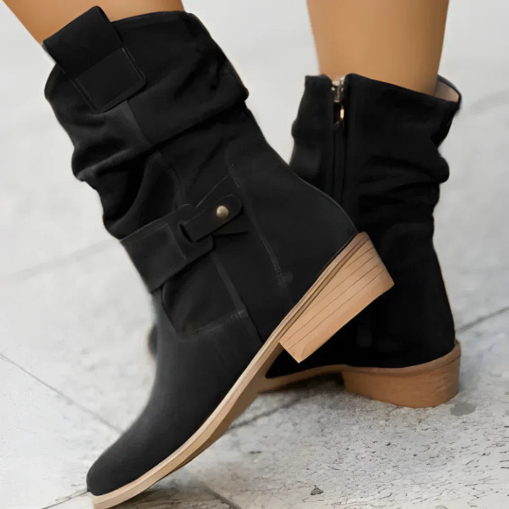 WildlederAnkleBoots Für Damen Mit Riemen Damen EB