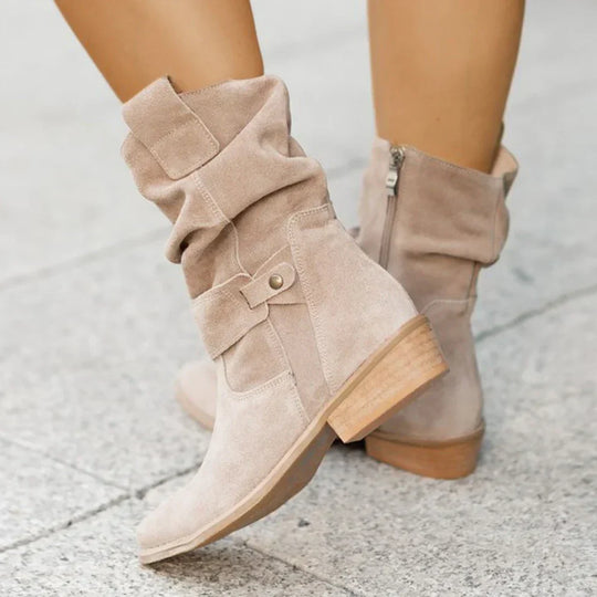 WildlederAnkleBoots Für Damen Mit Riemen Damen EB