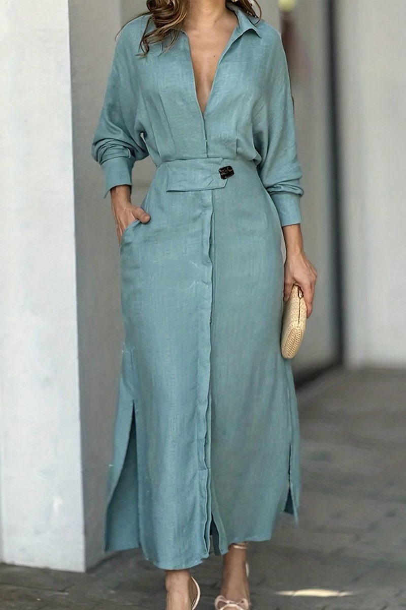 EB | Klassisches Leinen-Maxi-Kleid
