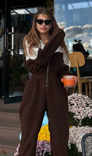 Damen sportlicher elegante Jogginganzug EB