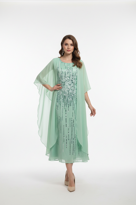 EB | Elegante Individuell Gedrucktes Kleid