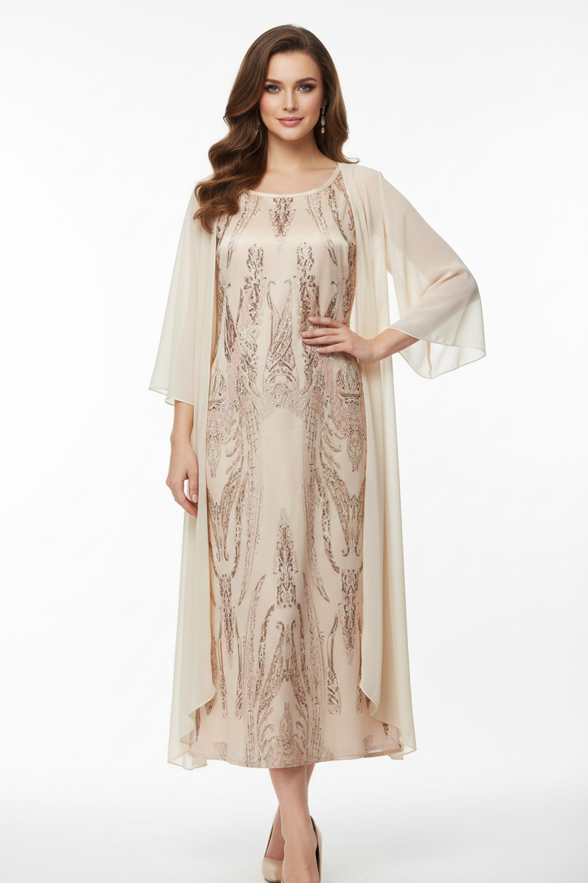 EB | Elegante Individuell Gedrucktes Kleid