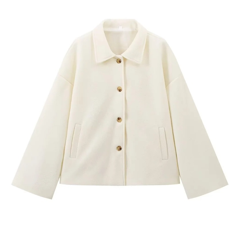 EB | Wolljacke mit Knöpfen Wollmischung Elegant und Warm