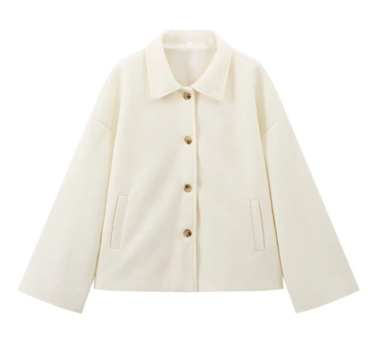EB | Wolljacke mit Knöpfen Wollmischung Elegant und Warm