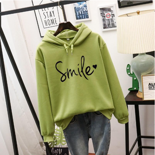 EB | Hoodie mit Druck Baumwollmischung Lässiger Stil