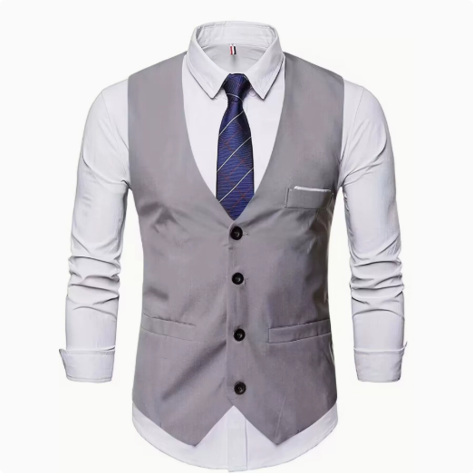 Herren elegante Anzugweste mit praktischen Taschen und modischem Design EB