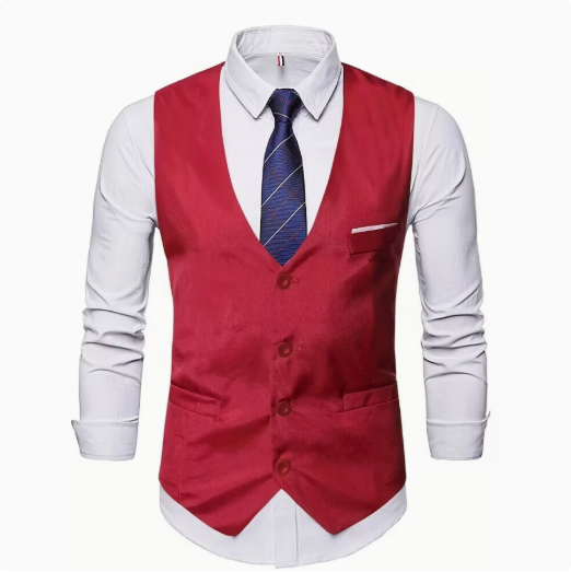 Herren elegante Anzugweste mit praktischen Taschen und modischem Design EB