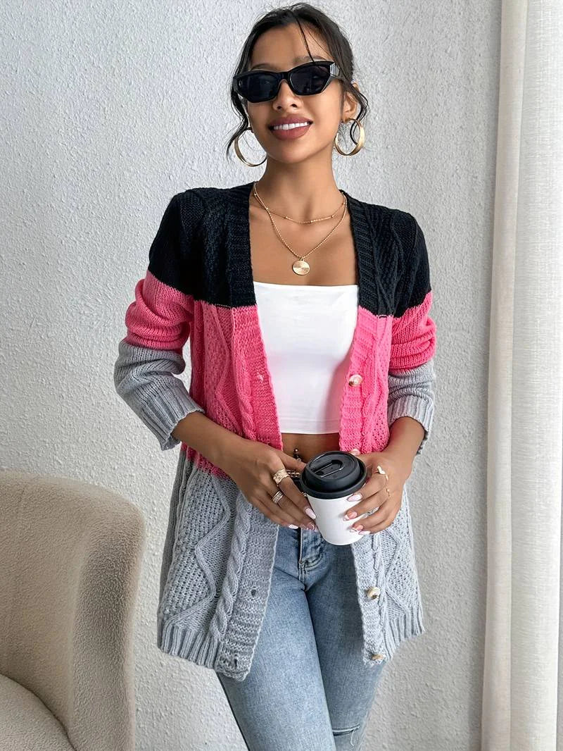 EB | Klassische und Elegante Allgemeine Strickjacke