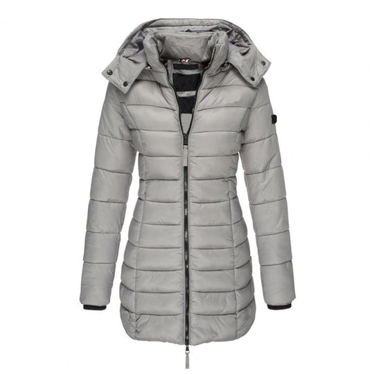 EB | Warme Slimfit Winterjacke mit Kapuze Damen Winterjacke Regular Fit Belle Couture Essential Wärme