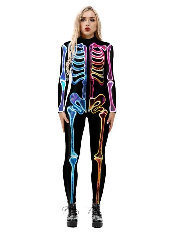Heidi-Mode | Damen 3D Digitaldruck Halloween Kostüm Overall