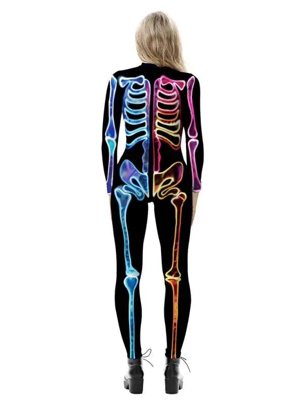 Heidi-Mode | Damen 3D Digitaldruck Halloween Kostüm Overall
