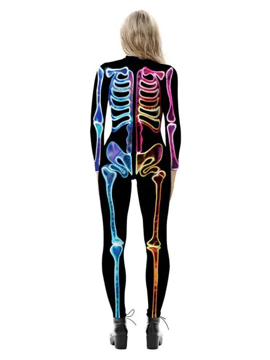 Heidi-Mode | Damen 3D Digitaldruck Halloween Kostüm Overall