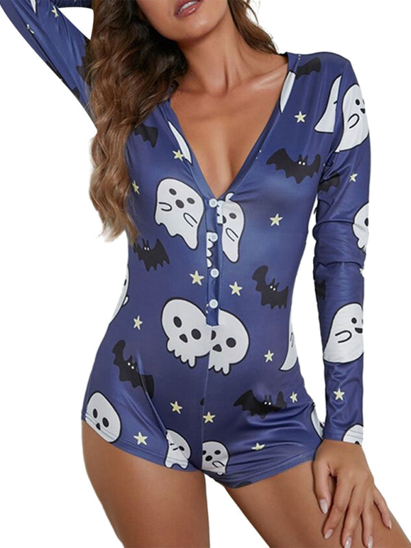 Heidi-Mode | Modische Damen neue Halloween Overall Schlafanzug