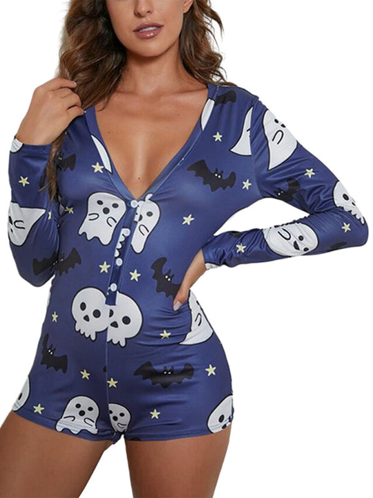 Heidi-Mode | Modische Damen neue Halloween Overall Schlafanzug
