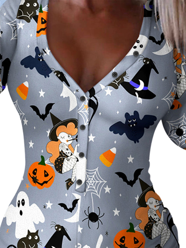 Heidi-Mode | Modische Damen neue Halloween Overall Schlafanzug