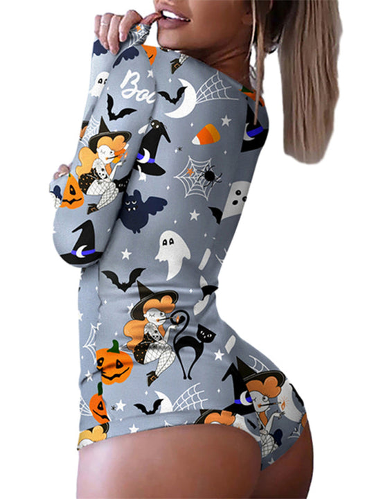 Heidi-Mode | Modische Damen neue Halloween Overall Schlafanzug