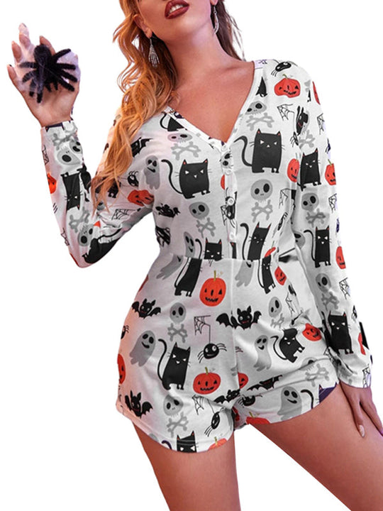 Heidi-Mode | Modische Damen neue Halloween Overall Schlafanzug