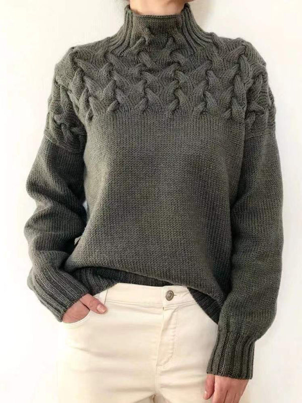 EB | Unifarbener Strick Cashmere Rollkragenpullover Ideal für den Winter