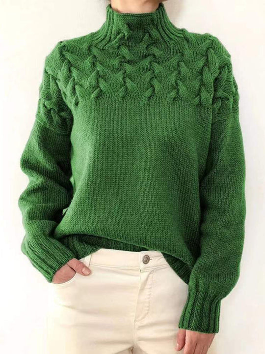 EB | Unifarbener Strick Cashmere Rollkragenpullover Ideal für den Winter
