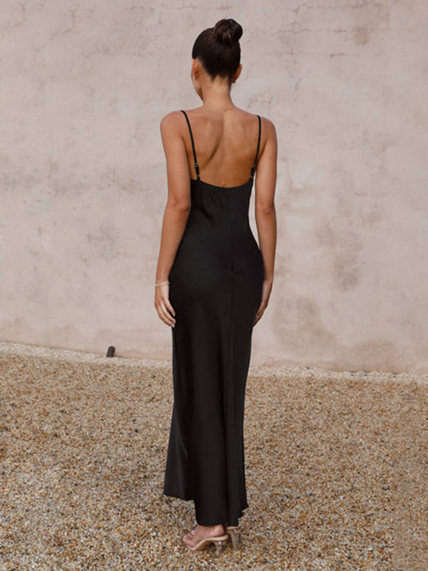 EB | Elegantes Satin-Kleid Für Anlässe Tagsüber Und Abends