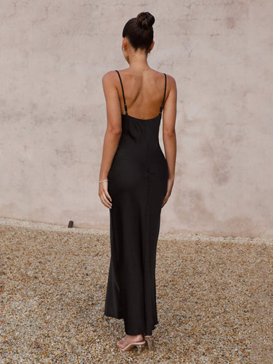 EB | Elegantes Satin-Kleid Für Anlässe Tagsüber Und Abends