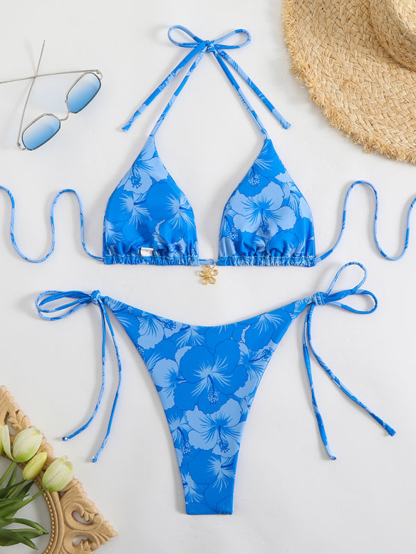 EB | Blumenmuster Halterneck-Bikini
