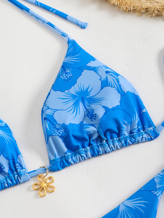 EB | Blumenmuster Halterneck-Bikini