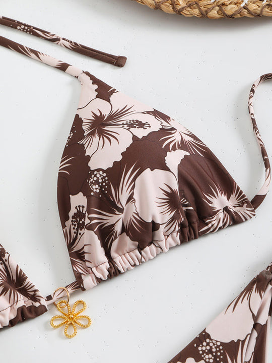 EB | Blumenmuster Halterneck-Bikini