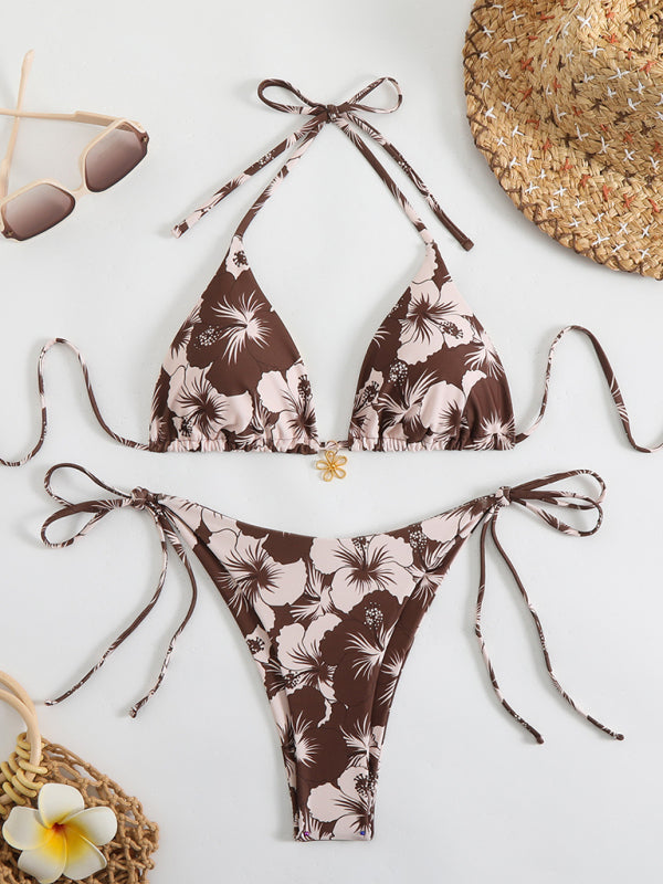 EB | Blumenmuster Halterneck-Bikini