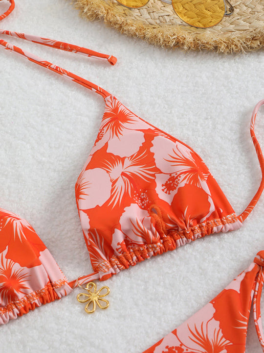 EB | Blumenmuster Halterneck-Bikini