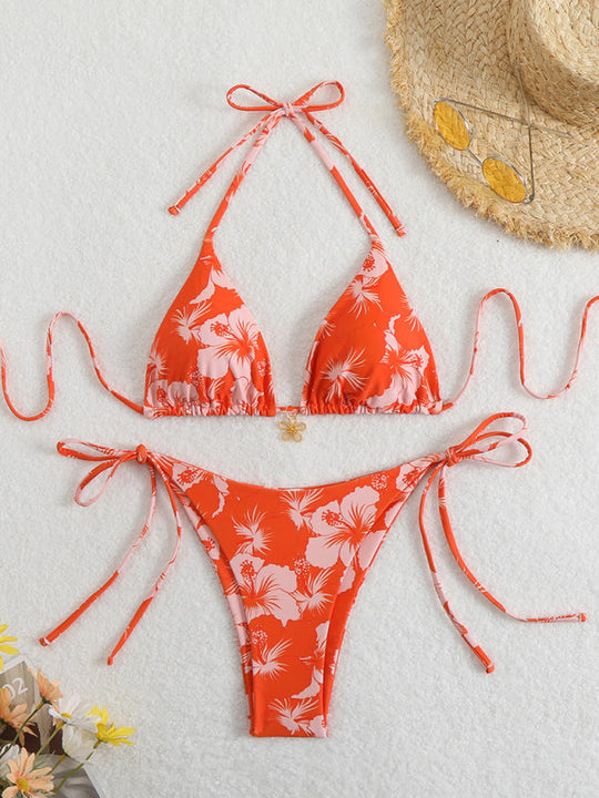 EB | Blumenmuster Halterneck-Bikini