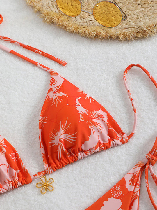 EB | Blumenmuster Halterneck-Bikini